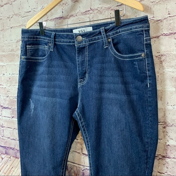 VGS Roll Up Skinny Medium Wash Denim Jeans - Picture 5 of 13